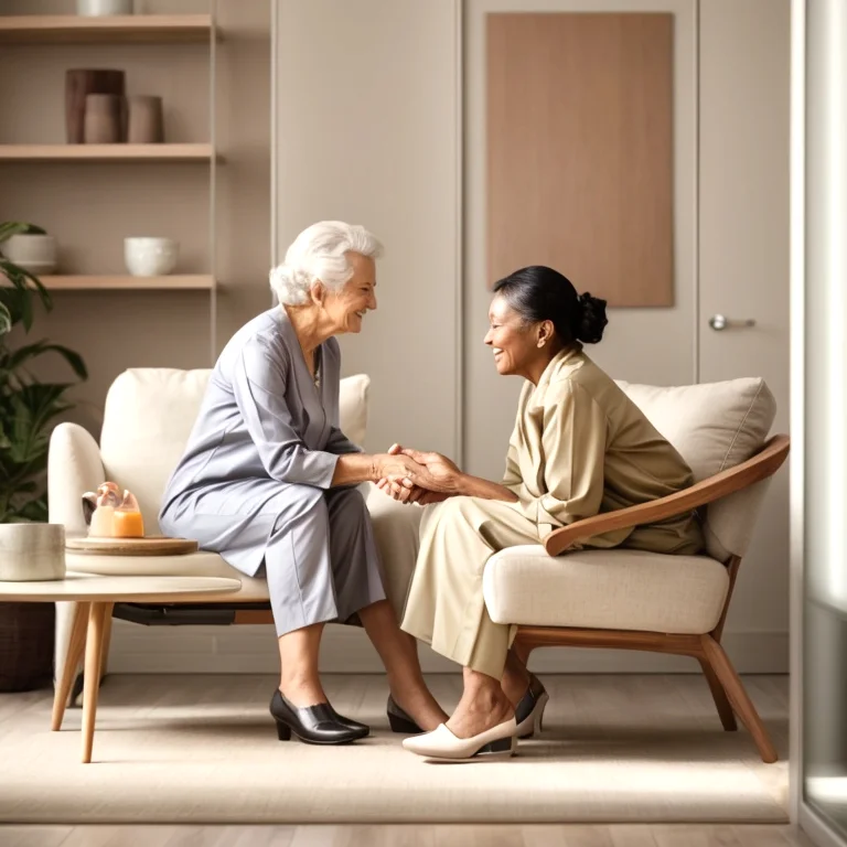 Elderly receiving home care support